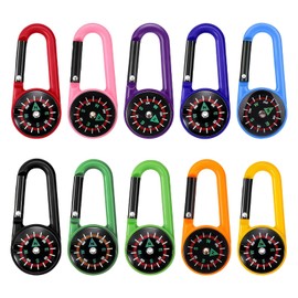 Flintronic 10Pcs Navigation Compass, Multifunctional Hiking Compass, Waterproof Pocket Compass for Expedition Map Reading, Navigation, Orienteering and Survival