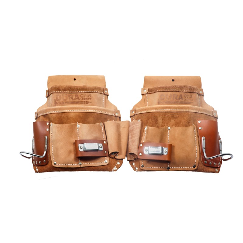Duracuir Leather Tool Pouch P432, Heavy Duty Woodworking Tool Carry