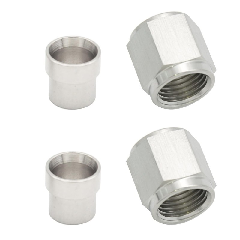 KRD PERFORMANCE Stainless Steel Hardline Fitting 3AN Female Tube Nut