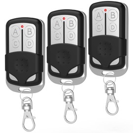 Garage Door Opener Remote for Liftmaster Chamberlain Craftsman Opener with Purple Yellow Red Orange Green Learn Button, Keychain Type, 3 Pack