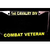 ABCCO Military License Plate Frame-1st. Cavalry Div. COMBAT VETERAN #811419--Chromed