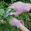 Womens Garden Gloves, Scratch Resistance Leather Gardening Gloves for Ladise,