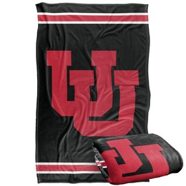 University of Utah Redhawks Blanket, 36" x 58", Primary Logo Stripes, Silky Touch Super Soft Throw