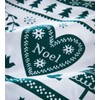 HOMEMAKER BEDDING Christmas Duvet Set Teal White Reindeer Stag Hearts