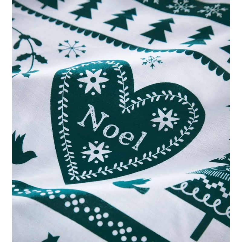 HOMEMAKER BEDDING Christmas Duvet Set Teal White Reindeer Stag Hearts