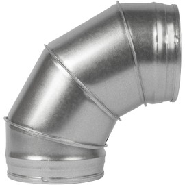Vent Systems 6" inch Elbow 90 Degree Duct Pipe Connector Flexible Round Tube Ventilation Hose Metal 150 mm. 90 Degree Duct Coupler.