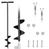Urenwp Hand Auger Drill Post Hole Digger 5.9"x41", Large Garden