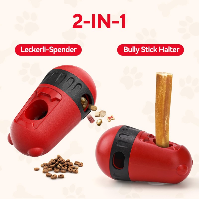 LIFLIX Bully Stick Holder, 2-in-1 Feeding Toy Dogs, Adjustable Bully