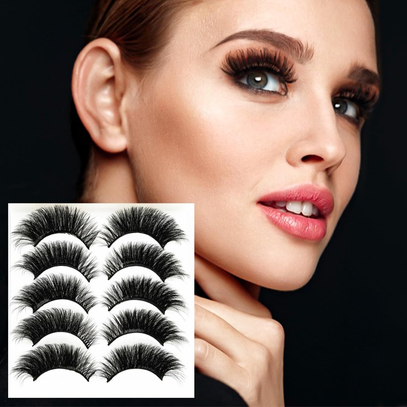 TYXHXTF Eyelashes 10 Pairs - Natural Look Lashes for Cat