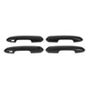 4pcs Gloss Black Carbon Fiber Style Exterior Door Handle Cover