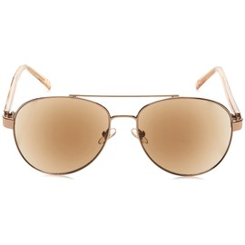 Sofia Vergara x Foster Grant Women's Carmen Full Lens SunReaders Aviator Reading Glasses, Shiny Bronze, 57 mm + 1.25