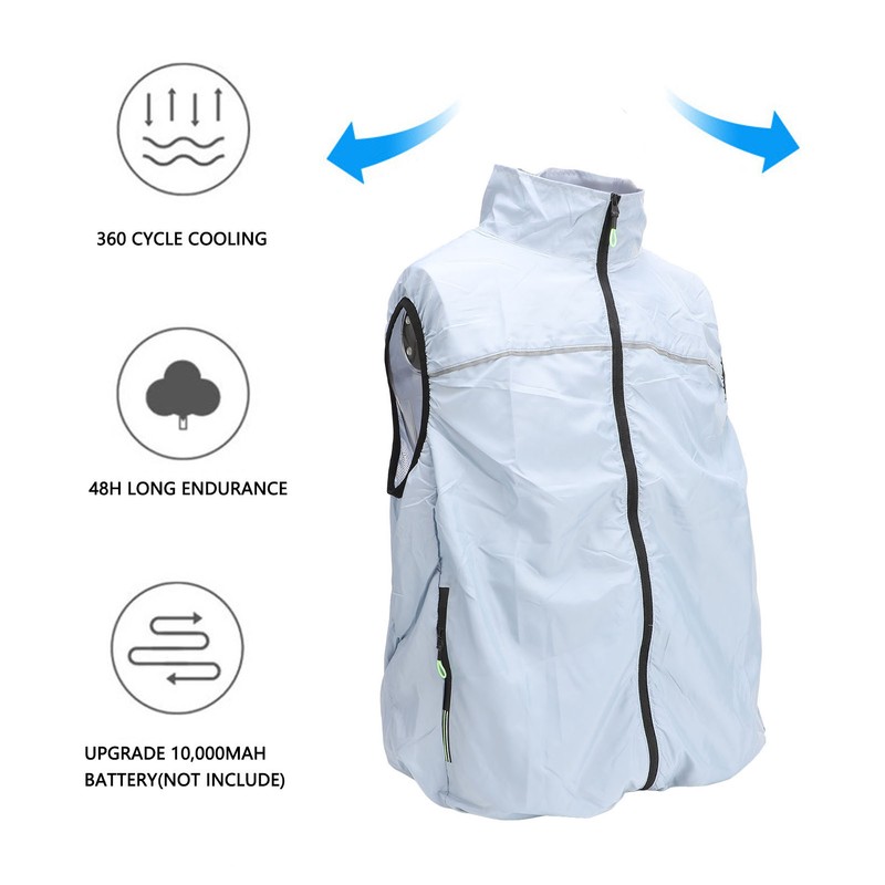 Air Conditioned Work Clothes Vest with Fan USB Power Summer
