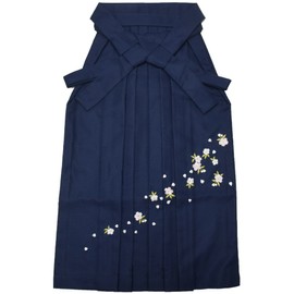 KIMONOMACHI [ Kyoto Kimono Town ] Graduation Ceremony Hakama Single Piece Solid Color with Cherry Blossom Embroidery Women's 4S/3S/2S/S/M/L/2L Sizes Black Green Maroon Purple Navy with Headdress for