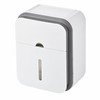Gray Toilet Paper Holder for Bathroom Storage – No-Drill Wall-Mounted