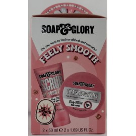 Soap & Glory Feely Smooth Body Duo Gift Set, Body Butter & Body Scrub
