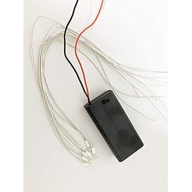 Flever DIY House Accessory for Dollhouse Miniature-3 PCS of AAA Battery Packs with 6 PCS of Light Wires