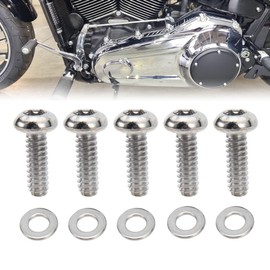 TIGERSGATE Derby Cover Hardware Bolt Kit for '19-Later Softail and '18-Later FLSB Models. (Chrome Plated)