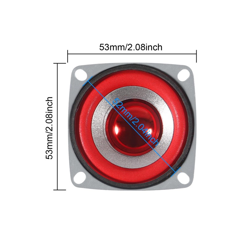 DWEII 4 Pack 4Ohm 5W Full Range Audio Speaker Bass