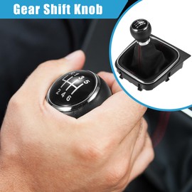 A ABSOPRO Car Manual Gear Shift Knob For Volkswagen Golf MK5 MK6 Black 6 Speed