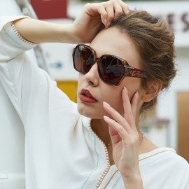 Face Shadow Over Glasses Sunglasses for Women Polarized UV Protection, Fit Over Glasses Sunglasses Lightweight