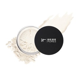 IT Cosmetics IT Cosmetics Bye Bye Pores C Poreless Finish Loose Setting Powder Makeup C Translucent Blurring Powder for All Skin Tones C Face Powder with Peptides, Silk, Collagen & Antioxidants C 0.23 oz