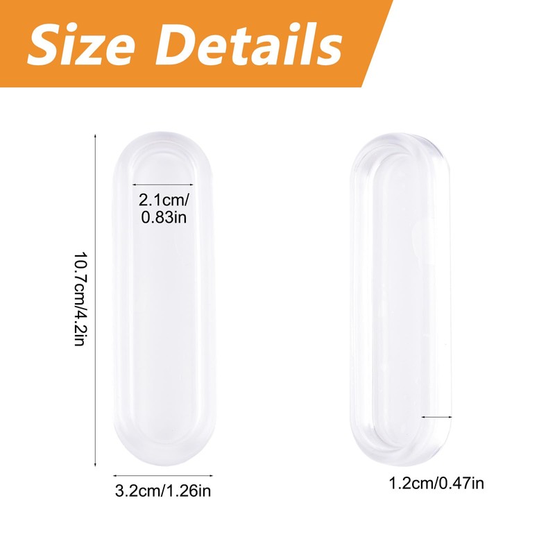MOROBOR Clear PU Self-Adhesive Pulls, 8 Pcs Recessed Finger Pulls