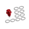 A ABSOPRO Magnetic Oil Drain Plug Bolt M12x1.5 Metal Red