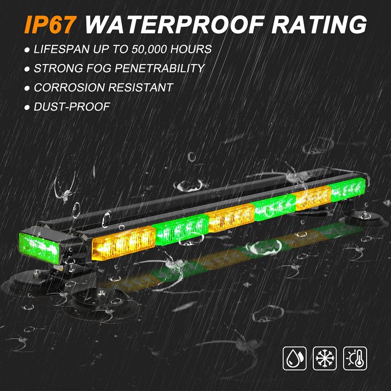 ASPL 29.5" 54 LED Strobe Light Bar Double Side Flashing