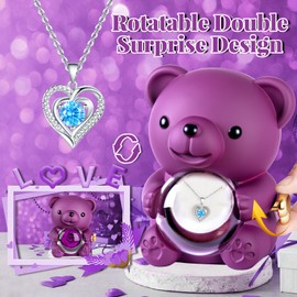 Aloskart Eternal Rose Bear Gift for Women Birthday, Eternal Roses Teddy Bear, Mum, Infinity Rose Bear, Women Gift Birthday, Valentine's Day for Girlfriend Mum