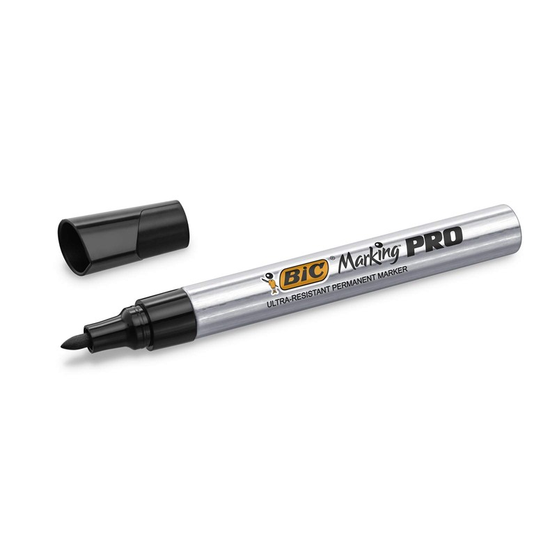 BIC Marking Pro Permanent Markers Medium Bullet Tip - Black,