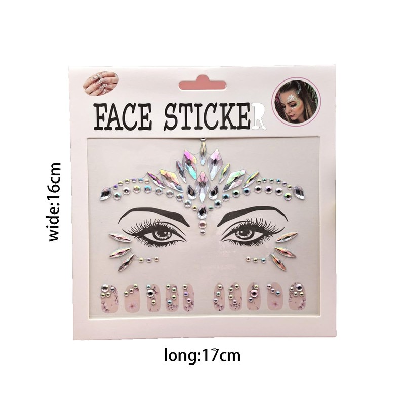 Glittering Mermaid Face Stones for Carnival & Cosplay