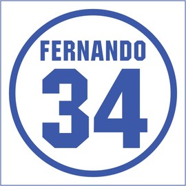Fernando Valenzuela Dodgers Die-Cut Patch Decal