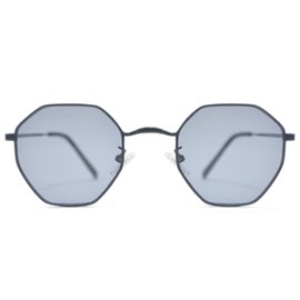 MERRY PLEASURE Sunglasses, Date Glasses, Octagonal, Octagon, Polygonal Metal Frame, Boston, Round, Round Glasses, Hosobuchi, Light Color Lens, Thin Color, Color Lens Sunglasses, Asian Fit, Men's,