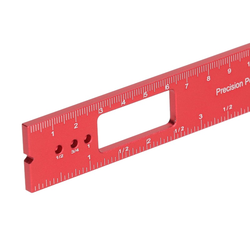 300mm Woodworking Scribing Ruler Aluminum Alloy Woodworking Pocket Slide Stop