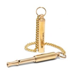 ACME Original 'Silent' Dog Training Whistle no. 535. Adjustable Frequency. Good Sound Quality. Weather-Proof. Designed and Made in The UK. Solid Brass (Polished Brass)