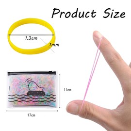 1000Pcs Elastic Hair Bands, Small Hair Elastic Bands, Small Elastics for Kids Hair, Braids Ponytail Hair (Mixed Colours)