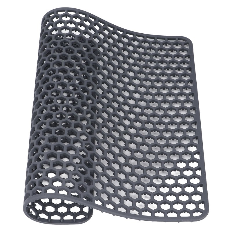 Sink Mat Silicone Durable Grid Design Anti Slip Sink Protection
