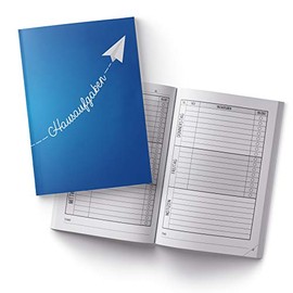 itenga Homework Book Paper Plane Blue DIN A5 96 Pages School Supplies My Homework for Community School Gymnasium
