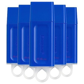 PSA COMPUTO Y PAPELERIA Kit 5 Memoria USB 64gb Kingston Datatraveler Kc-u2g64 (KIT5KC-U2G64-7GB) Compatible con la versión USB 3.2 Gen 1 Interfaz Tipo