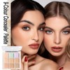 Full Coverage Concealer Palette,Colour Correcting Creamy Blendable Shades Correct to