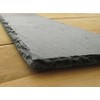 Slate Plate 30 cm Length Corner Slim [Rectangular Black Dinnerware Stone