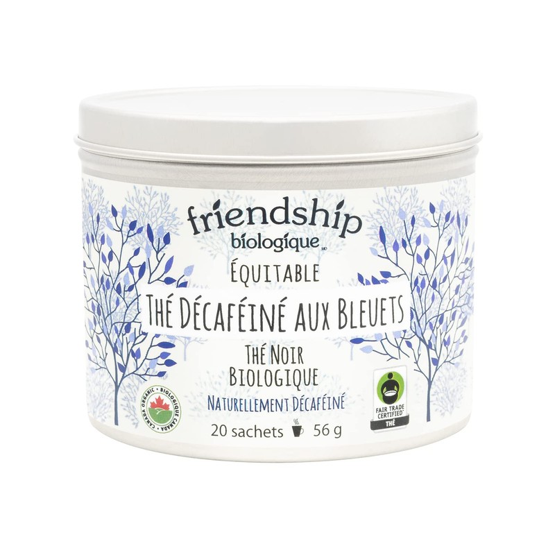 Friendship Organics Blueberry Decaf Tea Bags, Organic and Fair Trade