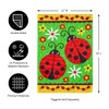 Evergreen Flag Ladybug Pair Garden Suede Flag Garden Flag 12x18