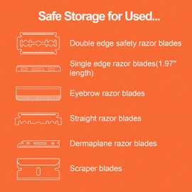 THURLADY Razor Blade Disposal Container, Matte White, Large Capacity, Holds Over 500 Blades, Safe & Recyclable