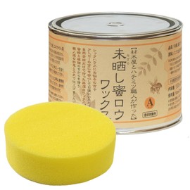 Unbleached Beeswax A-type 16.9 fl oz (500 ml), Includes a sponge of choice from NATUREDESIGN