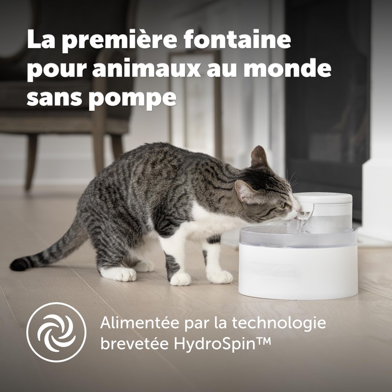 PetSafe Outlast Cat Fountain - Encourages Healthy Hydration - Pump-Free