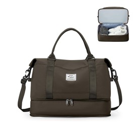 HPLQQ Weekender Travel Bag Women's Sports Bag Ryanair & Easyjet Hand Luggage Bag Hospital Bag Travel Duffle Bag Swimming Bag Training Bag with Shoe Compartment for Aeroplane Travel, F14-Dark Curry