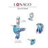 LONAGO Hummingbird Charm 925 Sterling Silver Dangle Bead Fit Snake