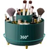 360° Rotating Makeup Brush Organizer for Vanity – 5-Compartment PP