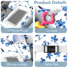 Shopping Cart Cover for Baby Girl Boy 2-in-1 High Chair Water Resistant High Chair Cover Blue Space Rocket Gender Neutral Cart Cover for Babies Padded Grocery Cart Cover for Baby